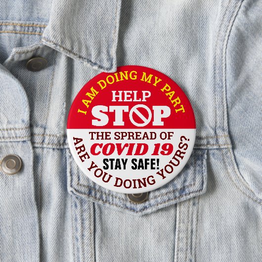 私は私の部分を行う – COVID 19 缶バッジ (インサイチュ)