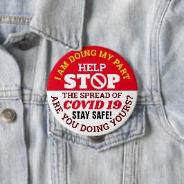 私は私の部分を行う – COVID 19 缶バッジ