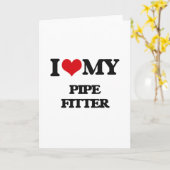 私は私の配管工を愛します カード (黄色い花)