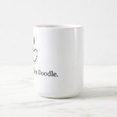 私は私の金落書きのマグを愛します! コーヒーマグカップ (中央)