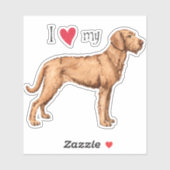 私は私の金髪のVizslaビニールステッカーが大好き シール (シート)