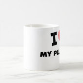 私は私の鉛管工を愛します コーヒーマグカップ (中央)