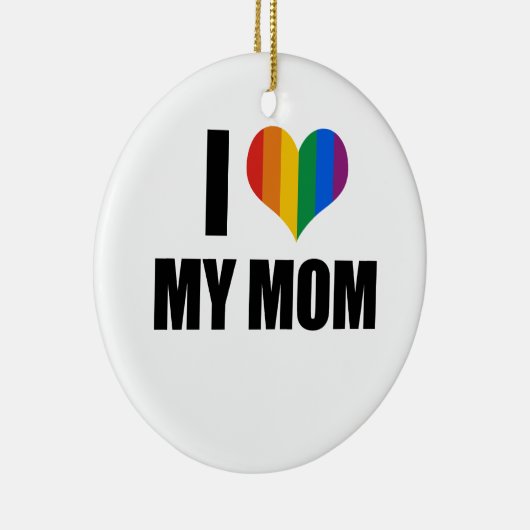 私は私の陽気なお母さんを愛します セラミックオーナメント (右)