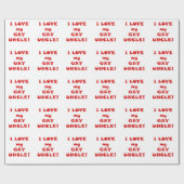 私は私の陽気な叔父さんを愛します ラッピングペーパー (フラット)