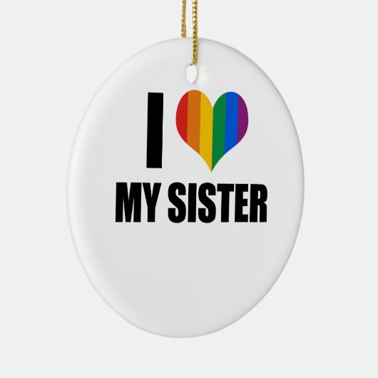 私は私の陽気な姉妹を愛します セラミックオーナメント (右)