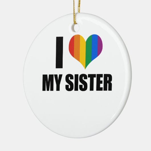 私は私の陽気な姉妹を愛します セラミックオーナメント (左)