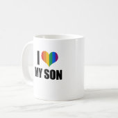 私は私の陽気な息子を愛します コーヒーマグカップ (正面左)
