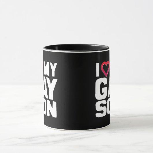 私は私の陽気な息子を愛します マグカップ (中央)