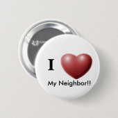私は私の隣人を愛します!! ボタン 缶バッジ (正面&裏面)
