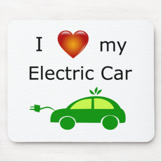 私は私の電気自動車を愛します マウスパッド