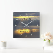 私は私の霊ヨエル2 28、聖書の聖句を注ぐ スクエア壁時計 (ホーム)