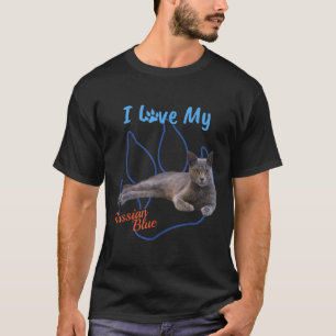 私は私の青いロシアの猫好きポープ最高のプリントが好き Tシャツ
