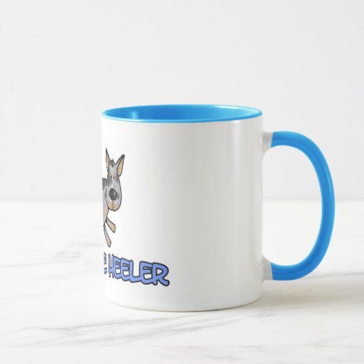 私は私の青いheelerのマグを愛します マグカップ (右)