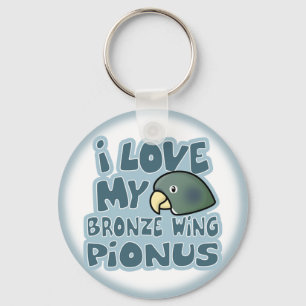 私は私の青銅によって飛ぶPionus Keychainを愛します キーホルダー