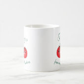私は私の頭から私はあなたを愛しているトマトかわいいフルーツパン コーヒーマグカップ (中央)