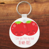 私は私の頭のトマトからあなたを愛している キーホルダー (正面)