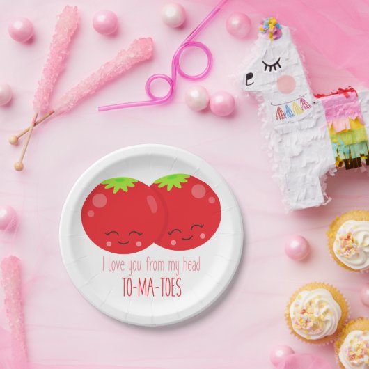 私は私の頭のトマトからあなたを愛している ペーパープレート (パーティー)