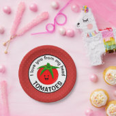 私は私の頭のトマトからあなたを愛している ペーパープレート (パーティー)