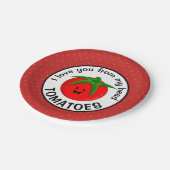 私は私の頭のトマトからあなたを愛している ペーパープレート (アングル)