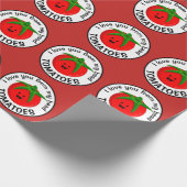 私は私の頭のトマトからあなたを愛している ラッピングペーパー (角)