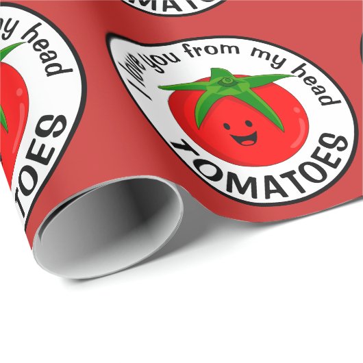 私は私の頭のトマトからあなたを愛している ラッピングペーパー (ロールコーナー)