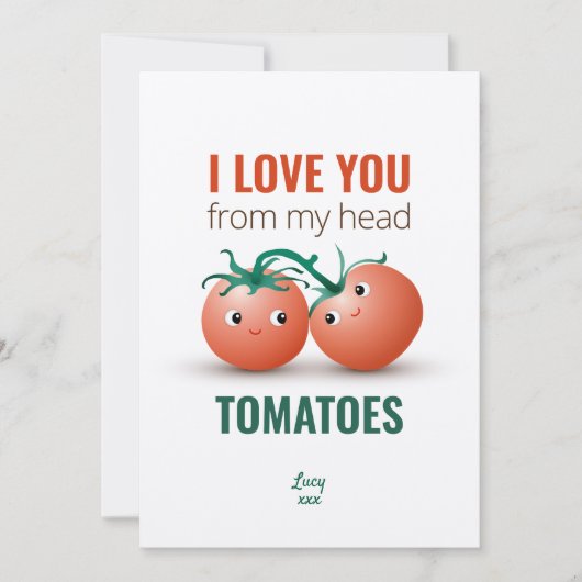 私は私の頭のトマトからあなたを愛している 招待状 (正面)