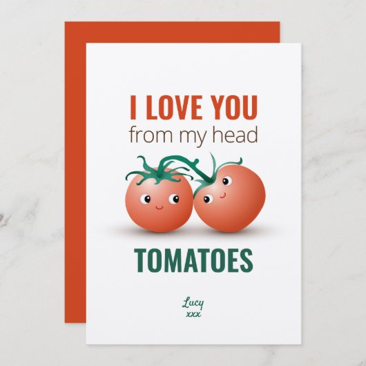 私は私の頭のトマトからあなたを愛している 招待状 (正面/裏面)