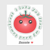 私は私の頭のトマトの言葉からあなたを愛おもしろいしてい遊る シール (シート)