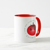 私は私の頭のトマトの食べおもしろい物パンからあなたを愛する マグカップ (正面右)