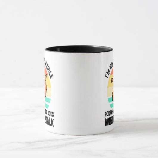 私は私の顔が何をするか責任がない マグカップ (中央)