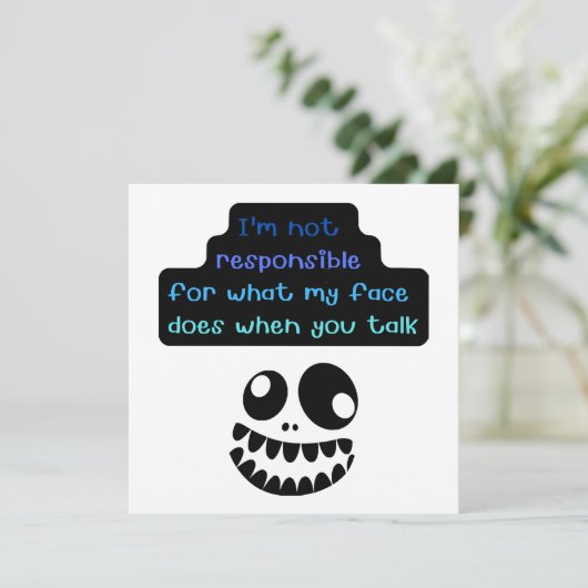 私は私の顔が君に対して何をするかについて責任がない 招待状 (スタンド正面)