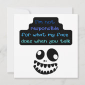 私は私の顔が君に対して何をするかについて責任がない 招待状 (裏面)