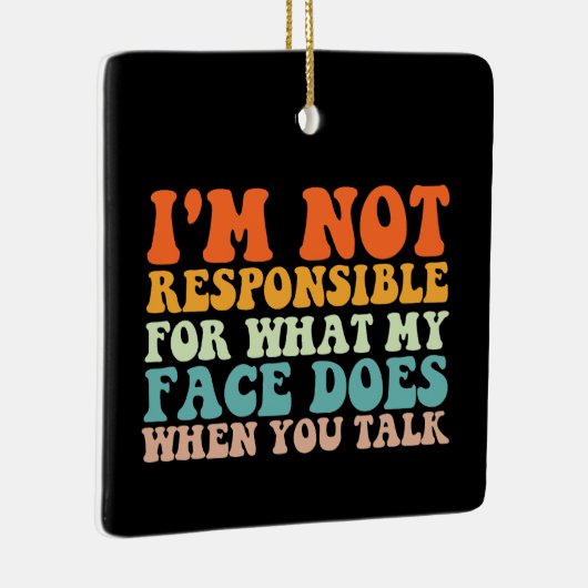 私は私の顔が セラミックオーナメント (右)