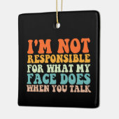私は私の顔が セラミックオーナメント (左)