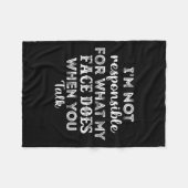 私は私の顔が フリースブランケット (正面(横))