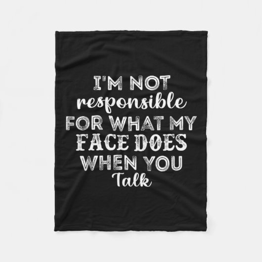 私は私の顔が フリースブランケット (正面)