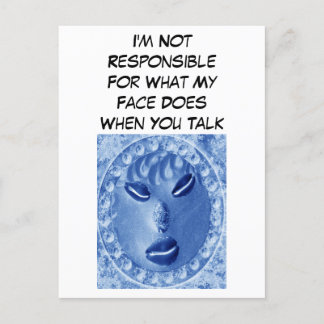 私は私の顔が ポストカード