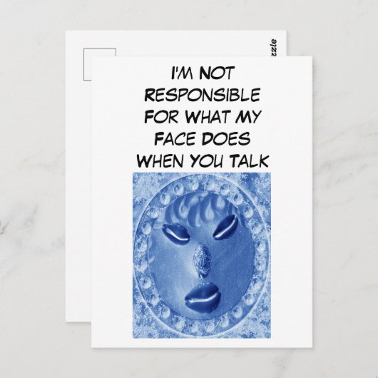 私は私の顔が ポストカード (正面/裏面)