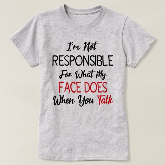 私は私の顔が Tシャツ (デザイン正面)