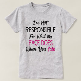 私は私の顔が Tシャツ