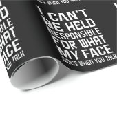 私は私の顔の仕事に責任を負えない ラッピングペーパー (ロールコーナー)