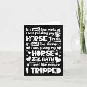 私は私の食べ物を与え馬の乗馬のレースGifだった カード (正面)