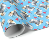 私は私の髭があるコリーを愛します ラッピングペーパー (ロールコーナー)