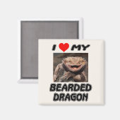 私は私の髭のドラゴンが大好き – 自分の写真を追加 マグネット (正面/裏面)
