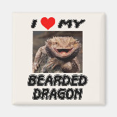 私は私の髭のドラゴンが大好き – 自分の写真を追加 マグネット (正面)
