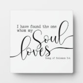 私は私の魂がサインを愛する人を見つけた フォトプラーク (正面)