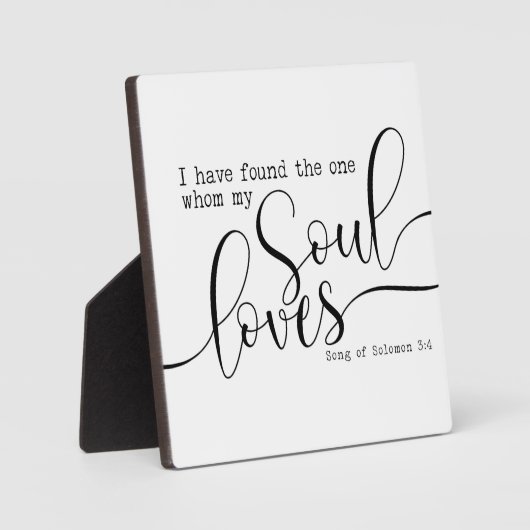 私は私の魂がサインを愛する人を見つけた フォトプラーク (正面)