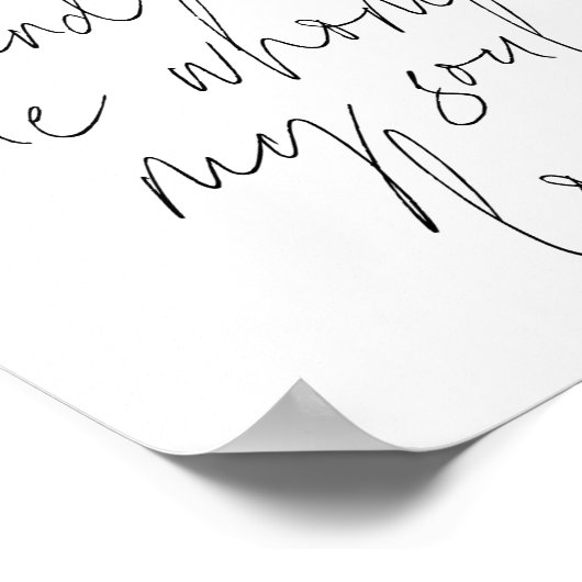 私は私の魂がスクリプトを愛している人を見つけた ポスター (角)