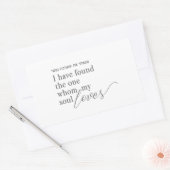 私は私の魂が封筒用シールを愛する人を見つけた 長方形シール (封筒)