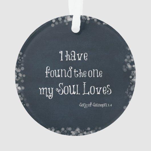 私は私の魂が聖書の聖句を愛しているのを見つけた オーナメント (裏面)